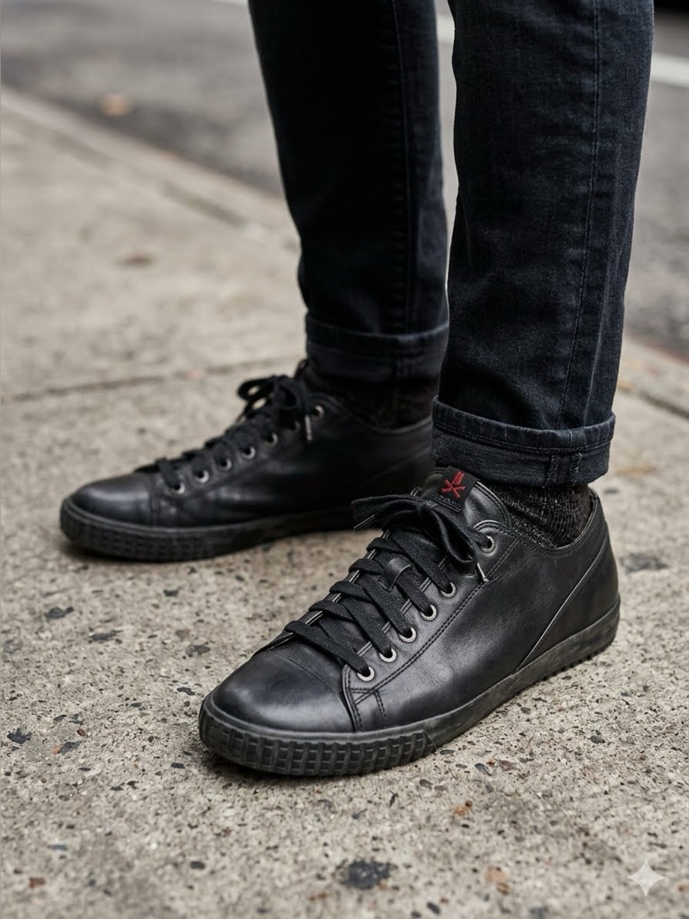 John Varvatos Bootleg Series Low-Top Leather Sneakers 10.5